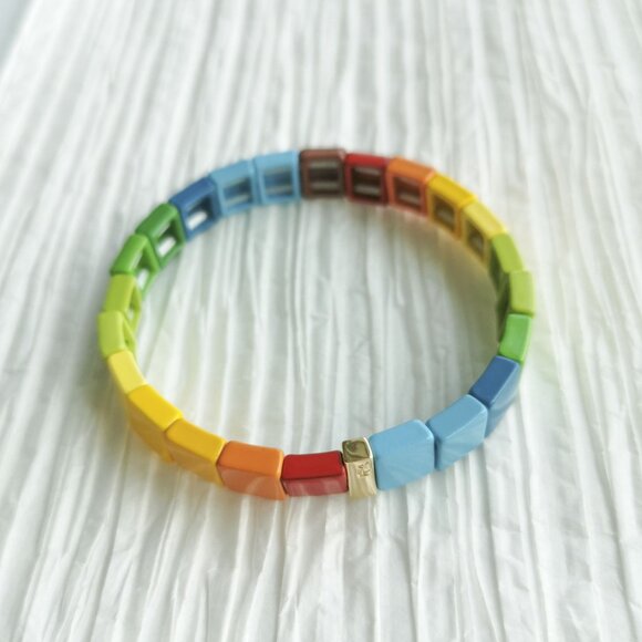 Roxanne Assoulin Somewhere Over The Brite Side Colorful Gold Men'S Bracelets - Picture 2 of 4